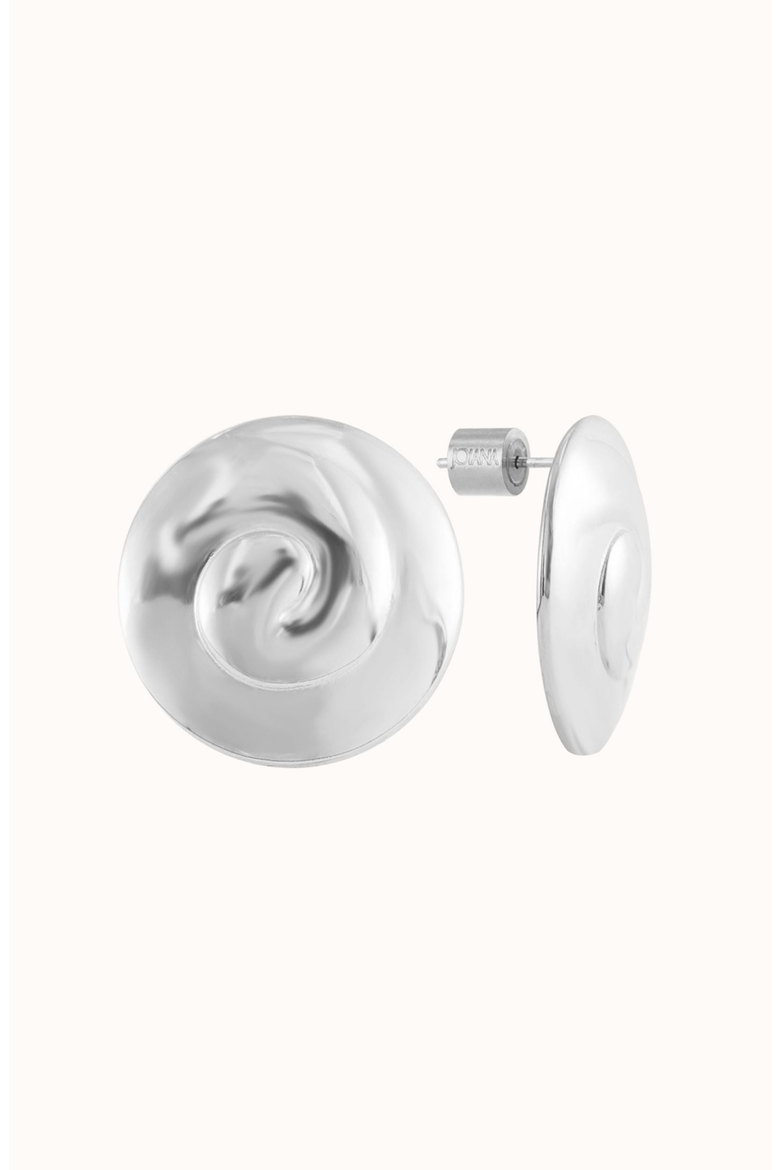 Bold Billow Earrings, Main, color, White Silver