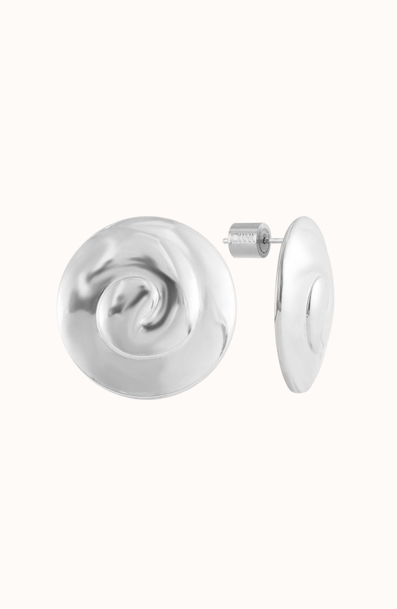 Joiana Jewelry Bold Billow Earrings, Main, color, White Silver