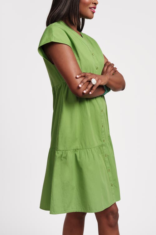 Frances Valentine Breezy Mini Dress In Green