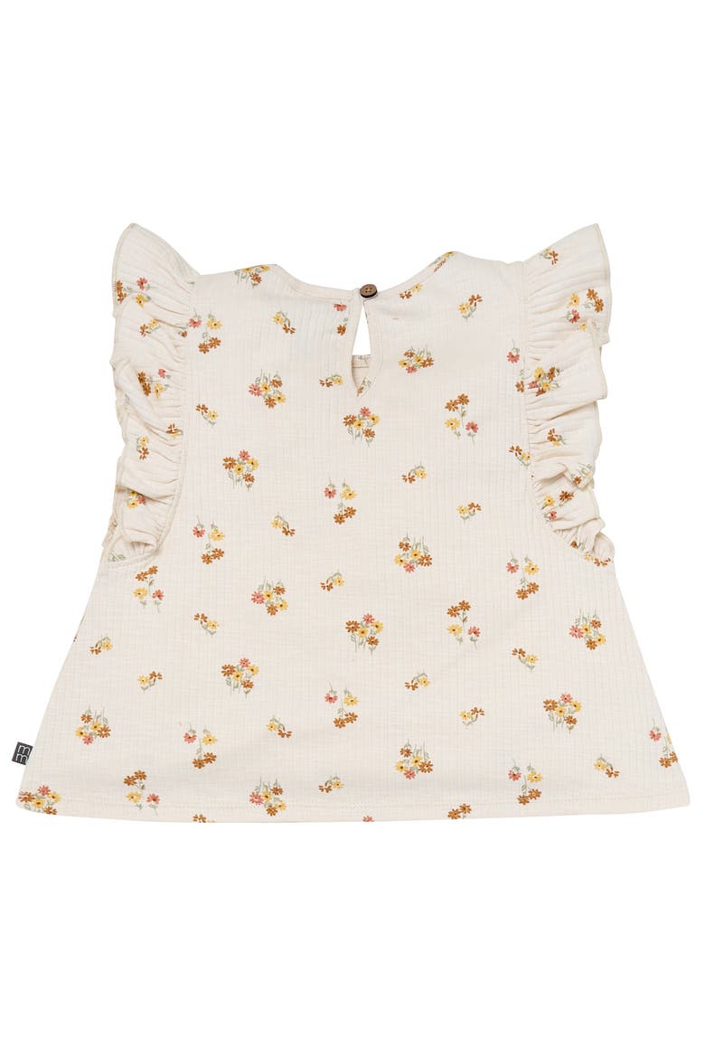 Flutter Sleeve Tops and Shorts Set, Alternate, color, Beige Flowers