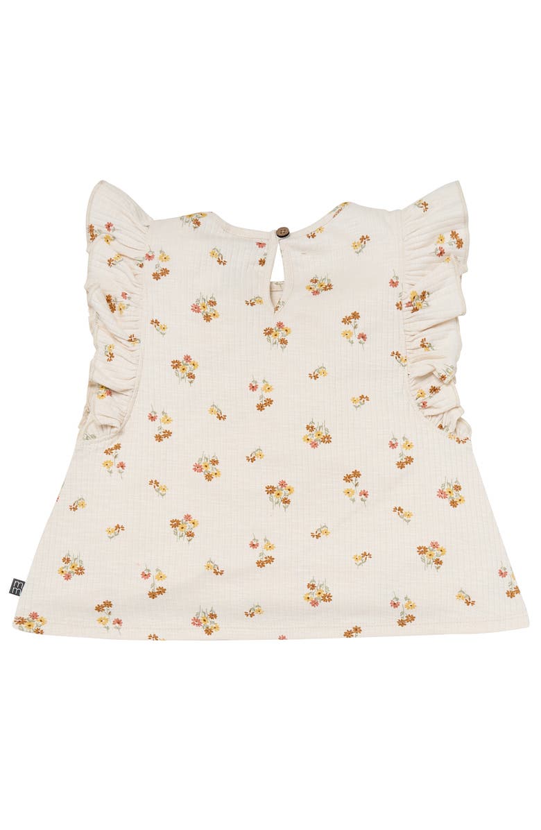 Modern Moments<sup>™</sup> by Gerber Flutter Sleeve Tops and Shorts Set, Alternate, color, Beige Flowers