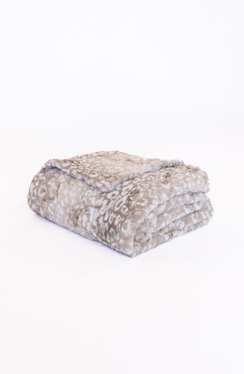 San Diego Safari Faux Fur Throw Blanket