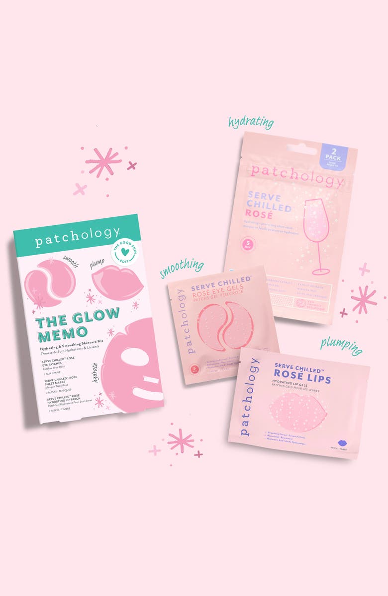 Patchology The Glow Memo Hydrating & Smoothing Skincare Kit, Alternate, color, 