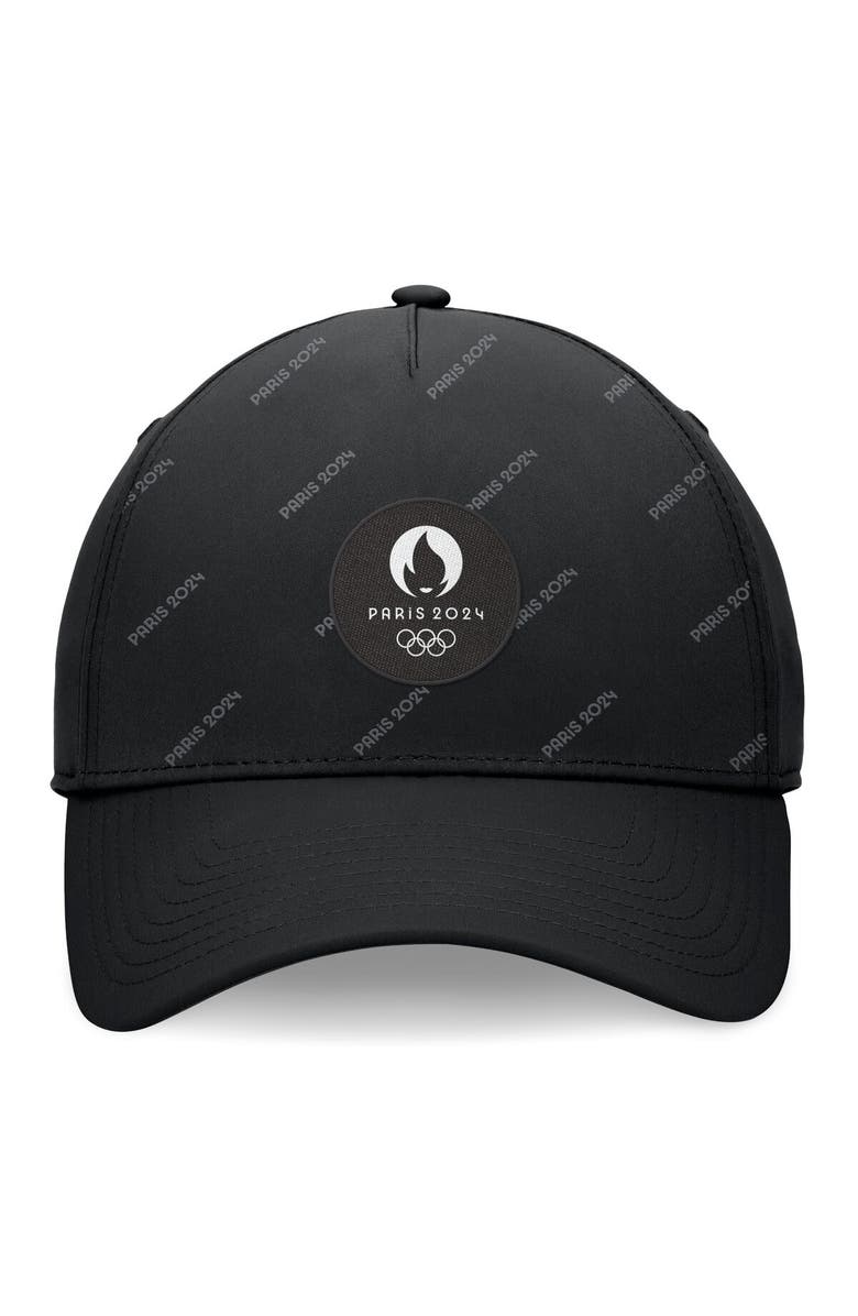 FANATICS Men's Fanatics Branded Black Paris 2024 Summer Olympics Five-Panel Stretch Hat, Alternate, color,