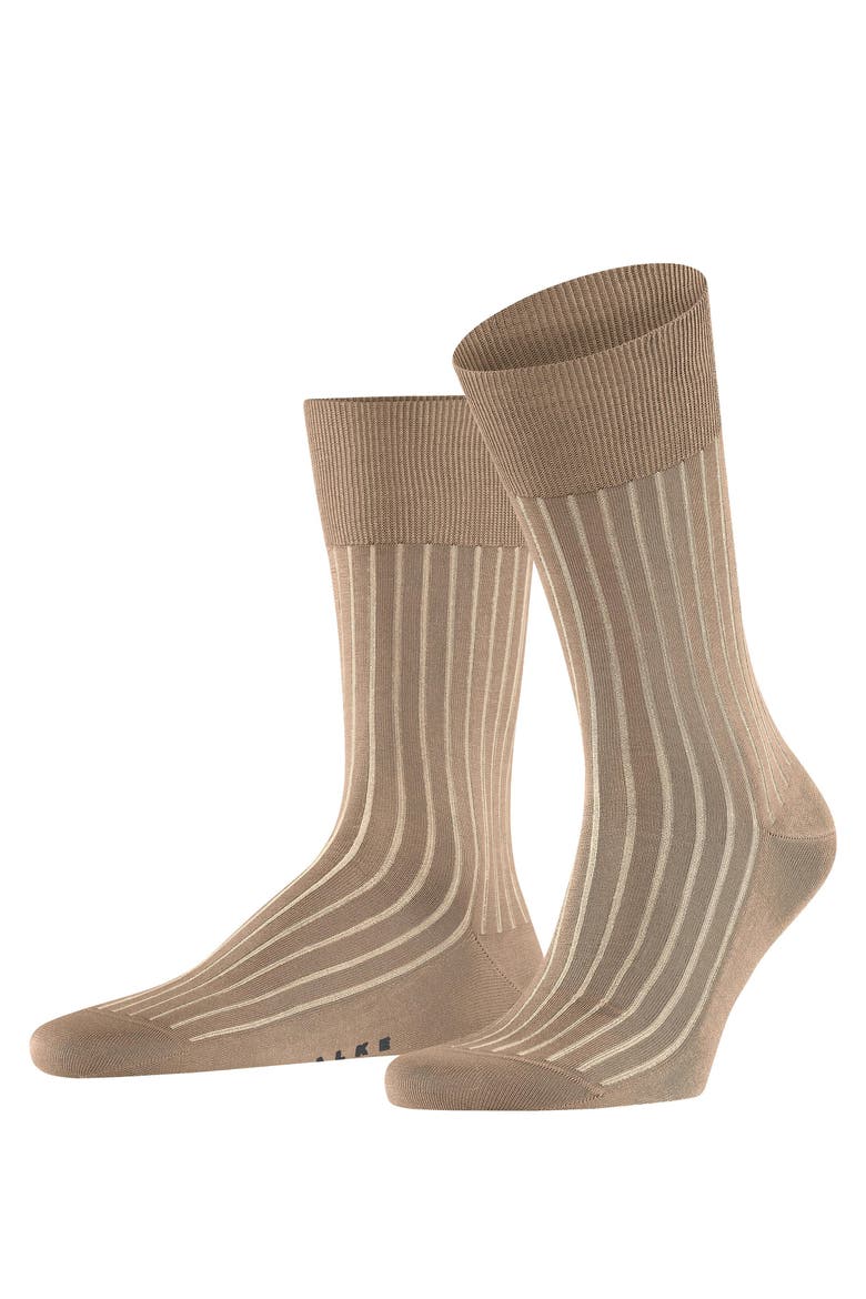 Shadow Striped Dress Socks, Main, color, Camel