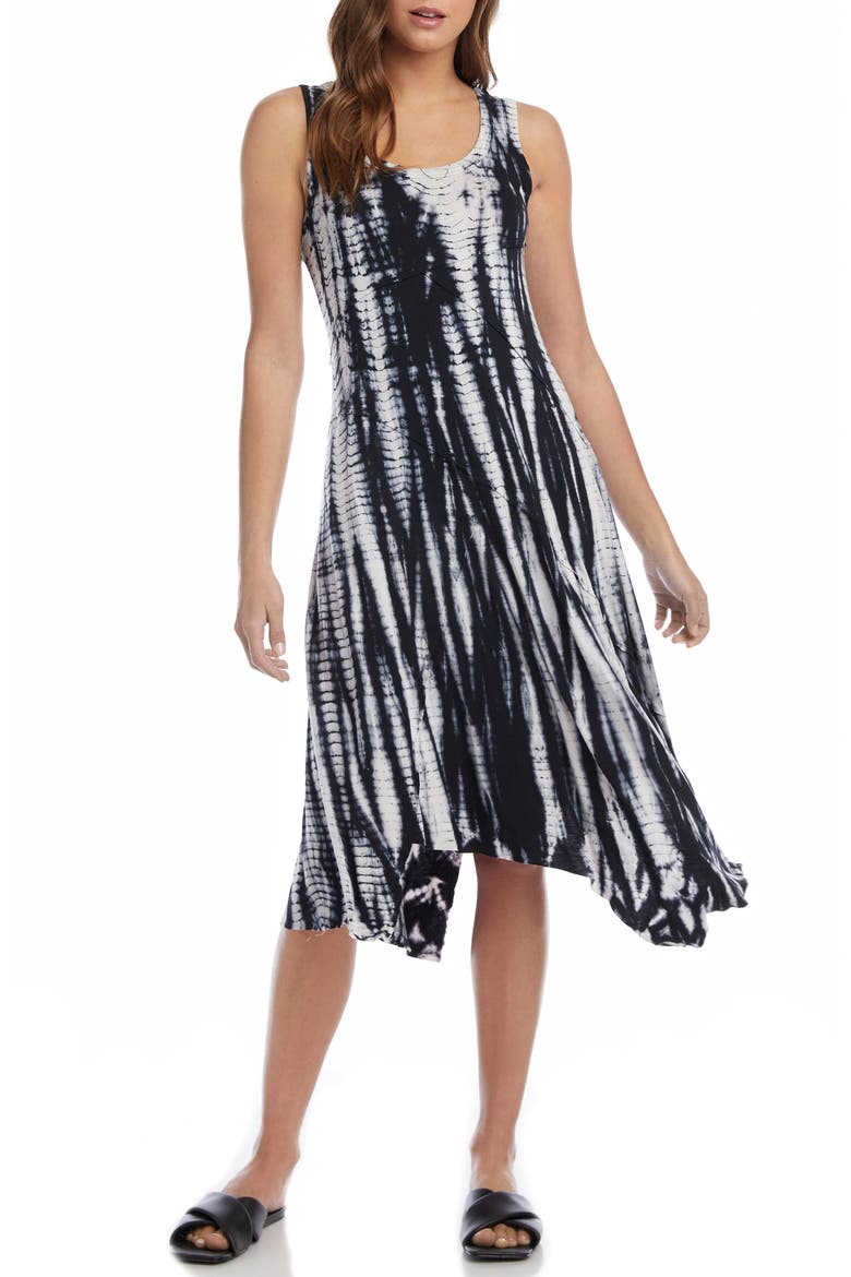 Tie Dye Seamed Asymmetrical Dress, Main, color, TIE DYE