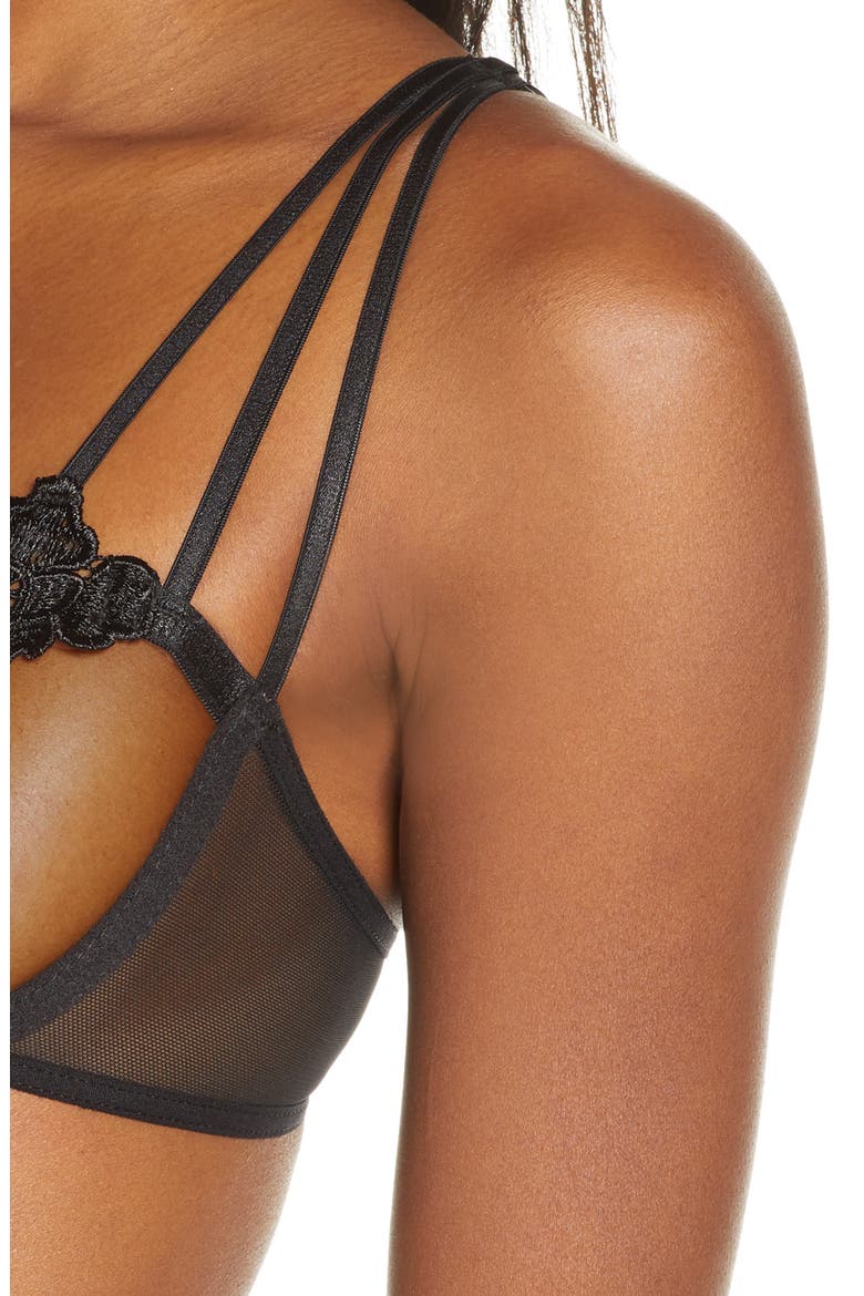 Nova Underwire Open Cup Bra, Alternate, color, BLACK