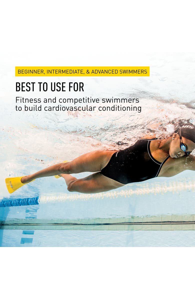 FINIS Zoomers Gold Swim Training Fins Short Blade Design for Speed and Conditioning Soft Natural Rubber Fit, Alternate, color, Yellow