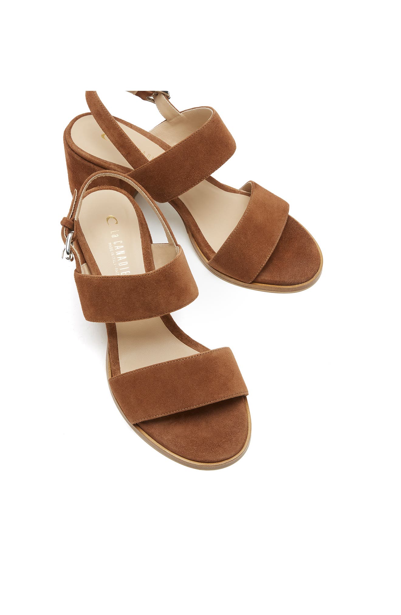 La Canadienne Flemming Sandal, Alternate, color, Cafe Suede