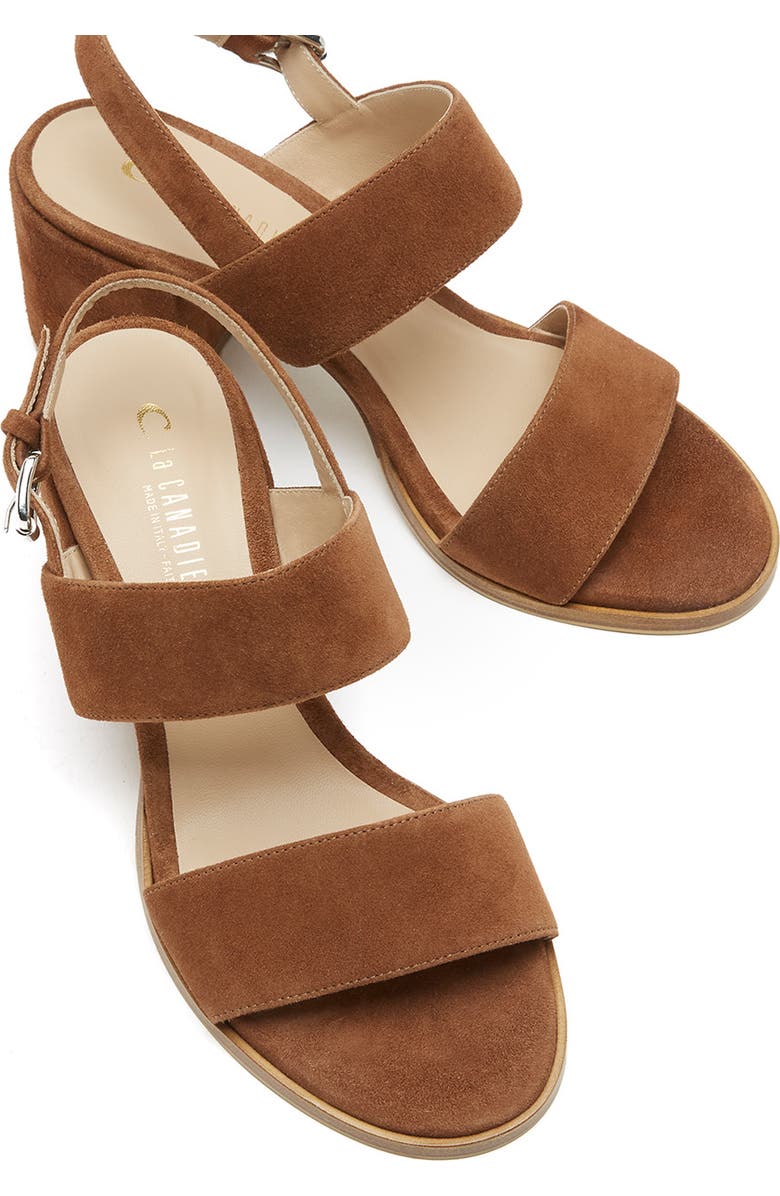 La Canadienne Flemming Sandal, Alternate, color, Cafe Suede