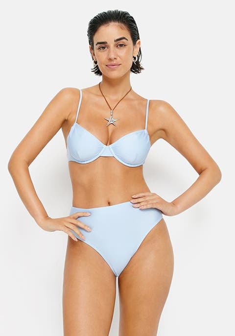 Women's Shimmer High Waisted Bikini Bottom