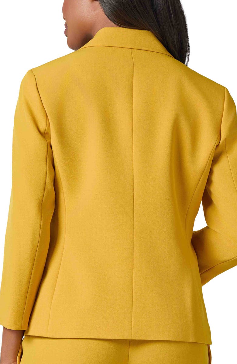 KASPER Eyelet One-Button Blazer, Alternate, color, Butterscotch