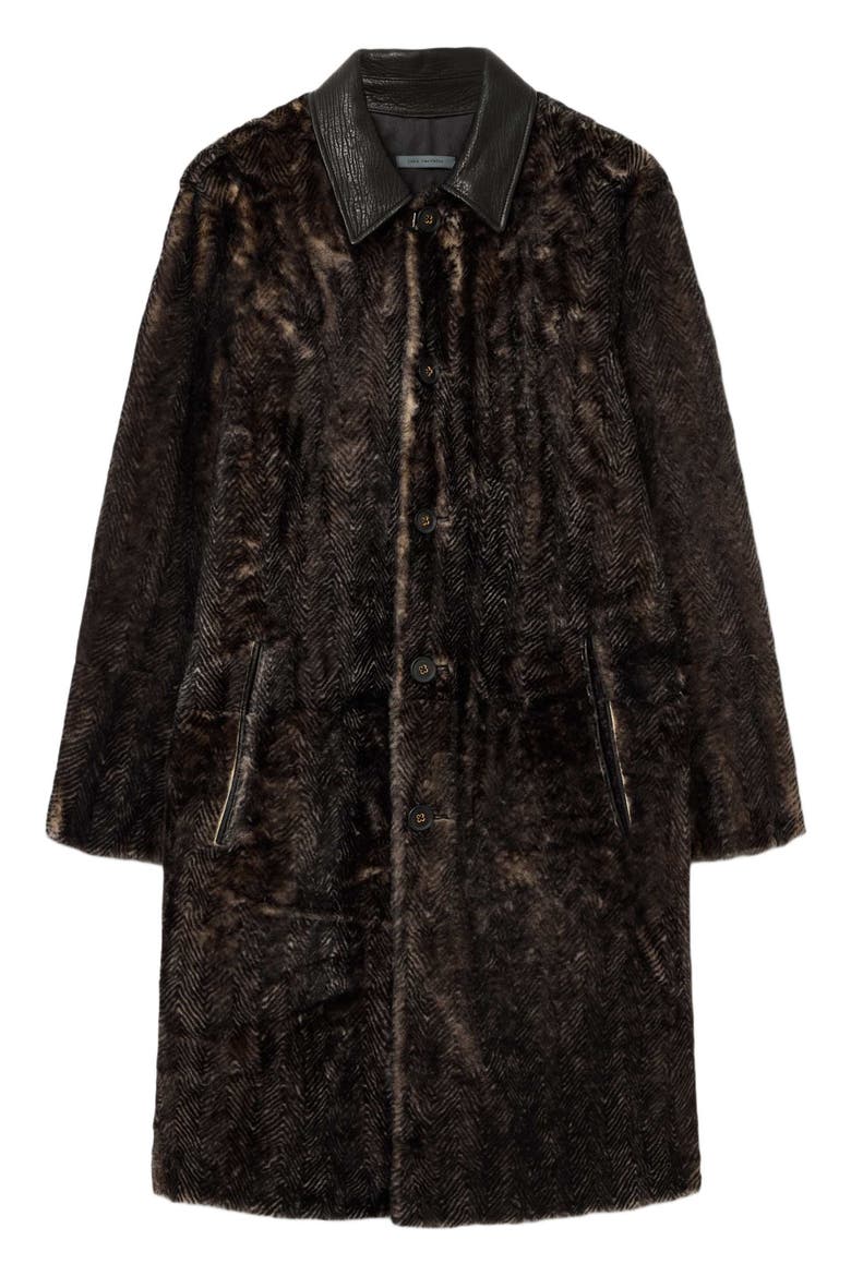 Gove Genuine Shearling Coat, Alternate, color, BLACK/ WHITE