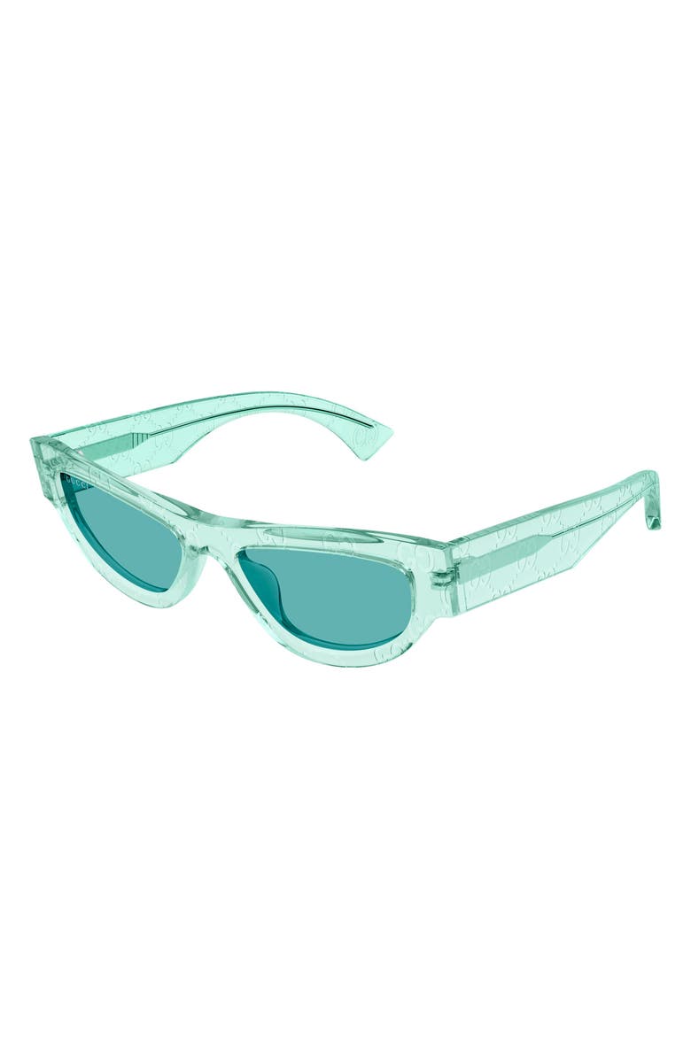 Gucci 53mm Cat Eye Sunglasses, Alternate, color, Mint Green