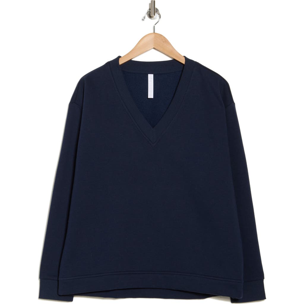 Z BY ZELLA Z BY ZELLA FEATHER FLEECE OVERSIZE V-NECK PULLOVER