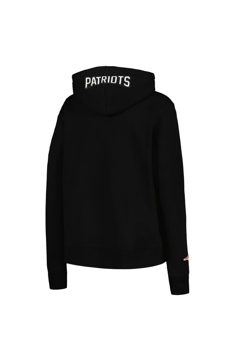 PRO STANDARD Women's Pro Standard Black New England Patriots Animal Print Fleece Pullover Hoodie, Alternate, color,
