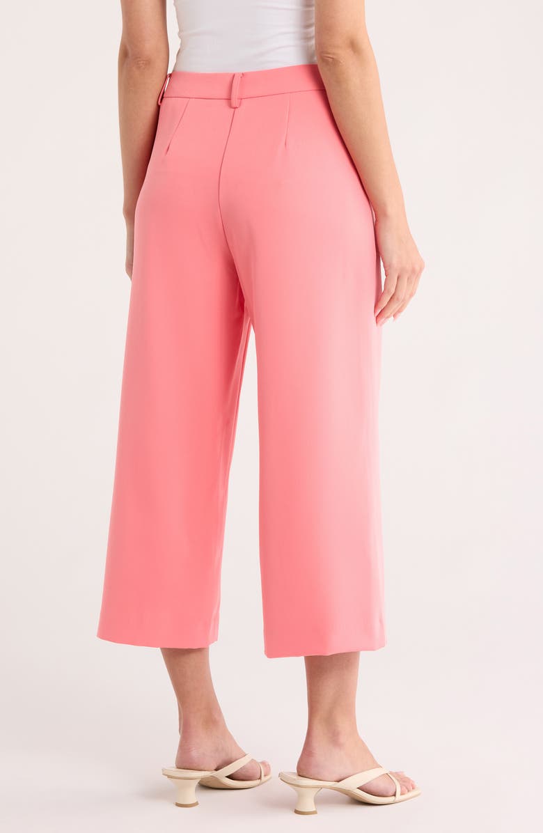 Nicole Miller High Waist Cropped Pants, Alternate, color, Sugarcoral