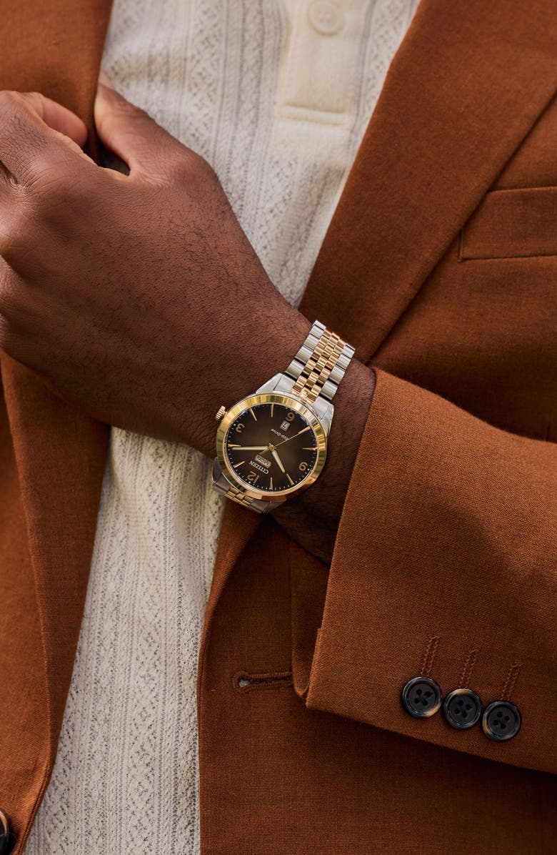 Citizen Rolan Eco-Drive Bracelet Watch, 40.5mm, Alternate, color, Two-Tone