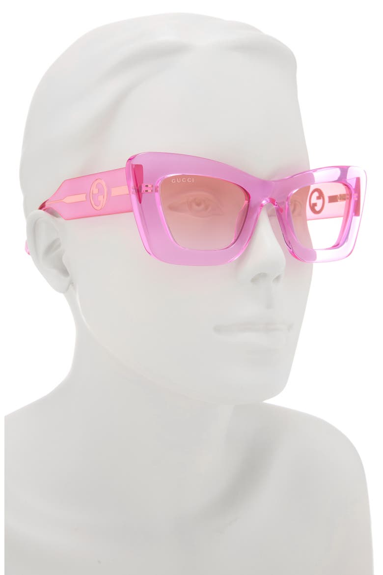 49mm Cat Eye Sunglasses, Alternate, color, RED RED VIOLET
