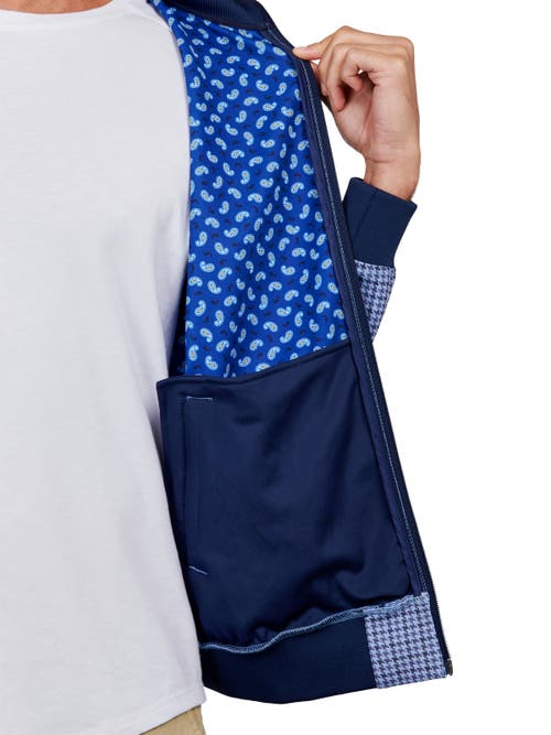 Construct Houndstooth Track Jacket In Blue