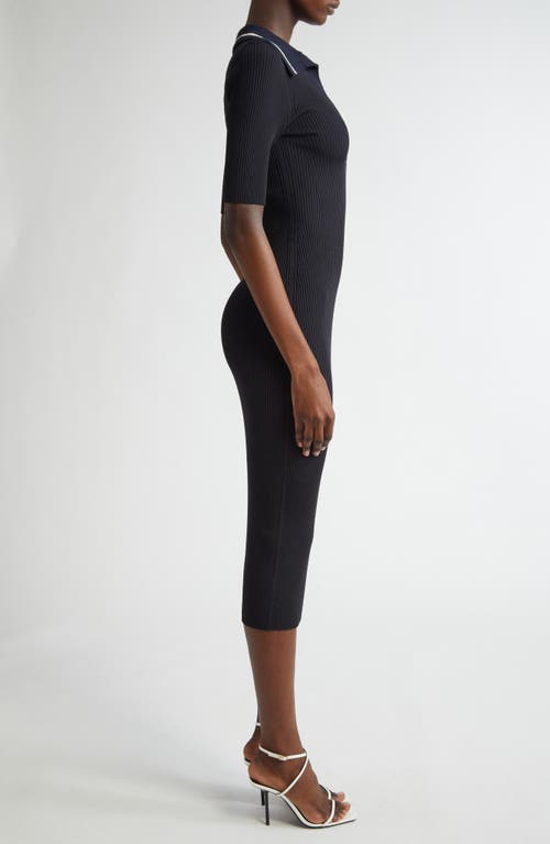A.l.c . Darcy Rib Midi Dress In Midnight