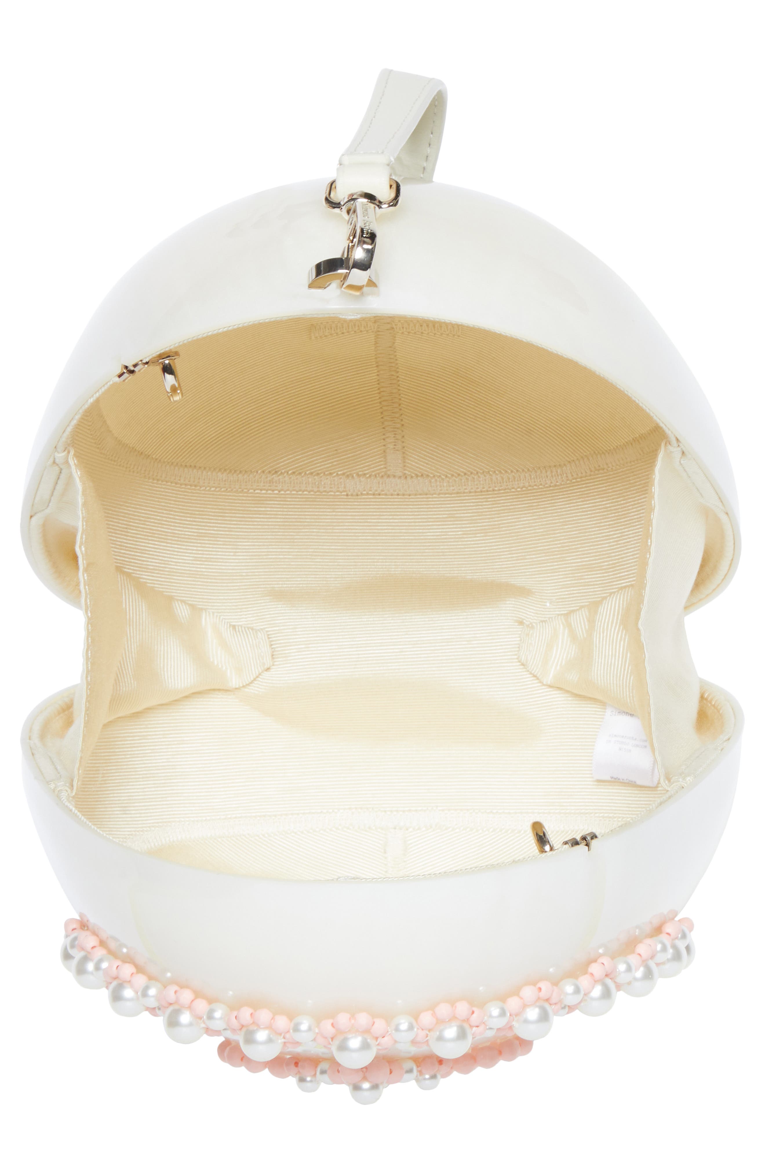 Simone Rocha Large Fabergé Egg Bag with Imitation Pearl Strap, Alternate, color, 