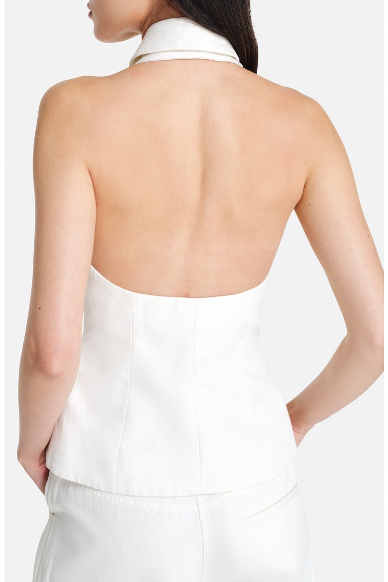 Kaitlyn Halter Linen Blazer, Alternate, color, IVORY