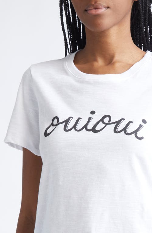 Cinq À Sept Script Oui Oui T-shirt In White