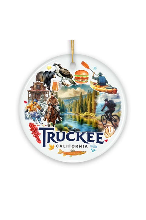 Truckee California Mountain Town Ornament - Version 1