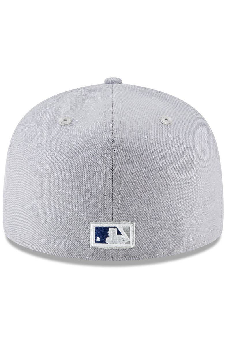 New Era Men's New Era Gray Los Angeles Dodgers Cooperstown Collection Logo 59FIFTY Fitted Hat, Alternate, color, Gray
