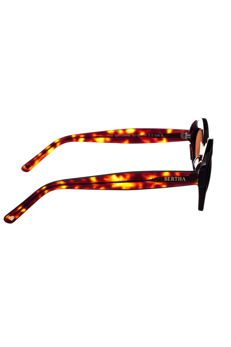 Severine Handmade in Italy Sunglasses, Alternate, color, Tortoise