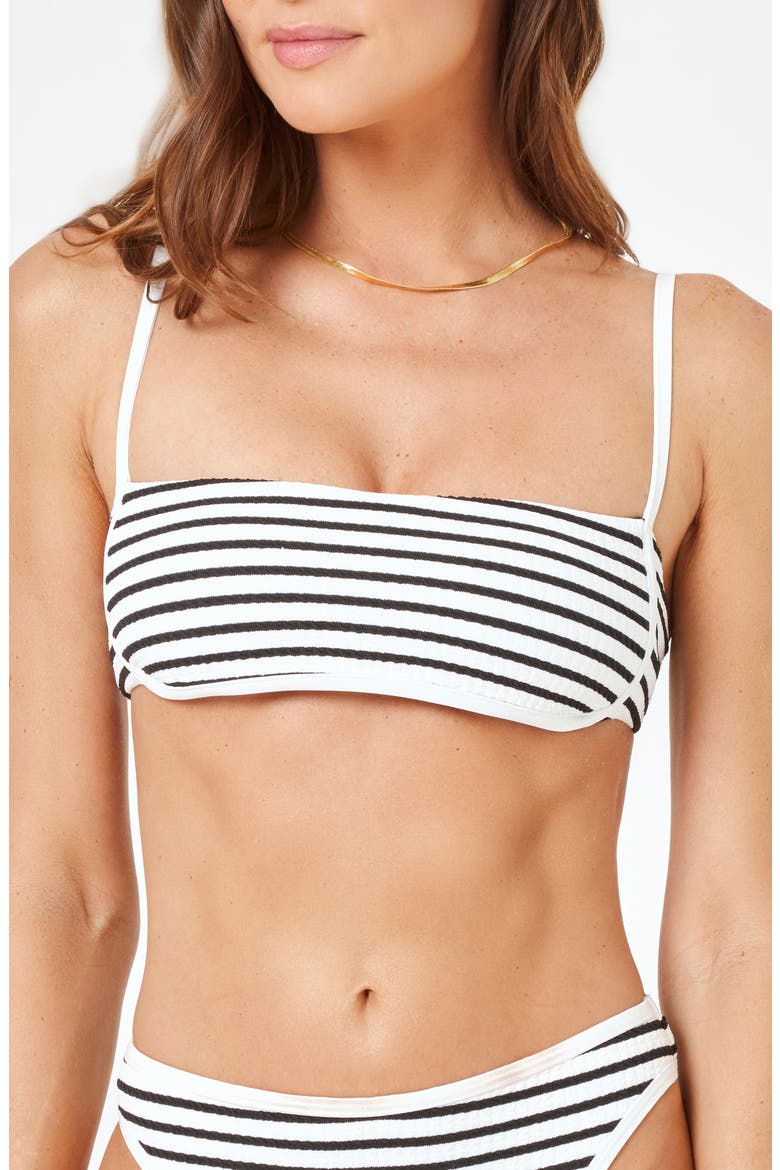 Hazel Stripe Bikini Top video