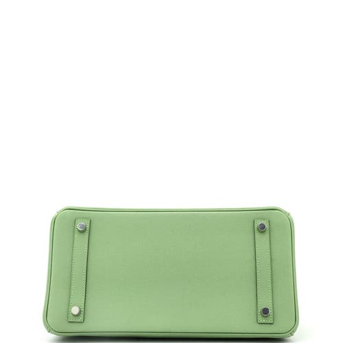 Pre-owned Hermes Hermes Birkin Handbag Green Epsom With Palladium Hardware 30 In Green