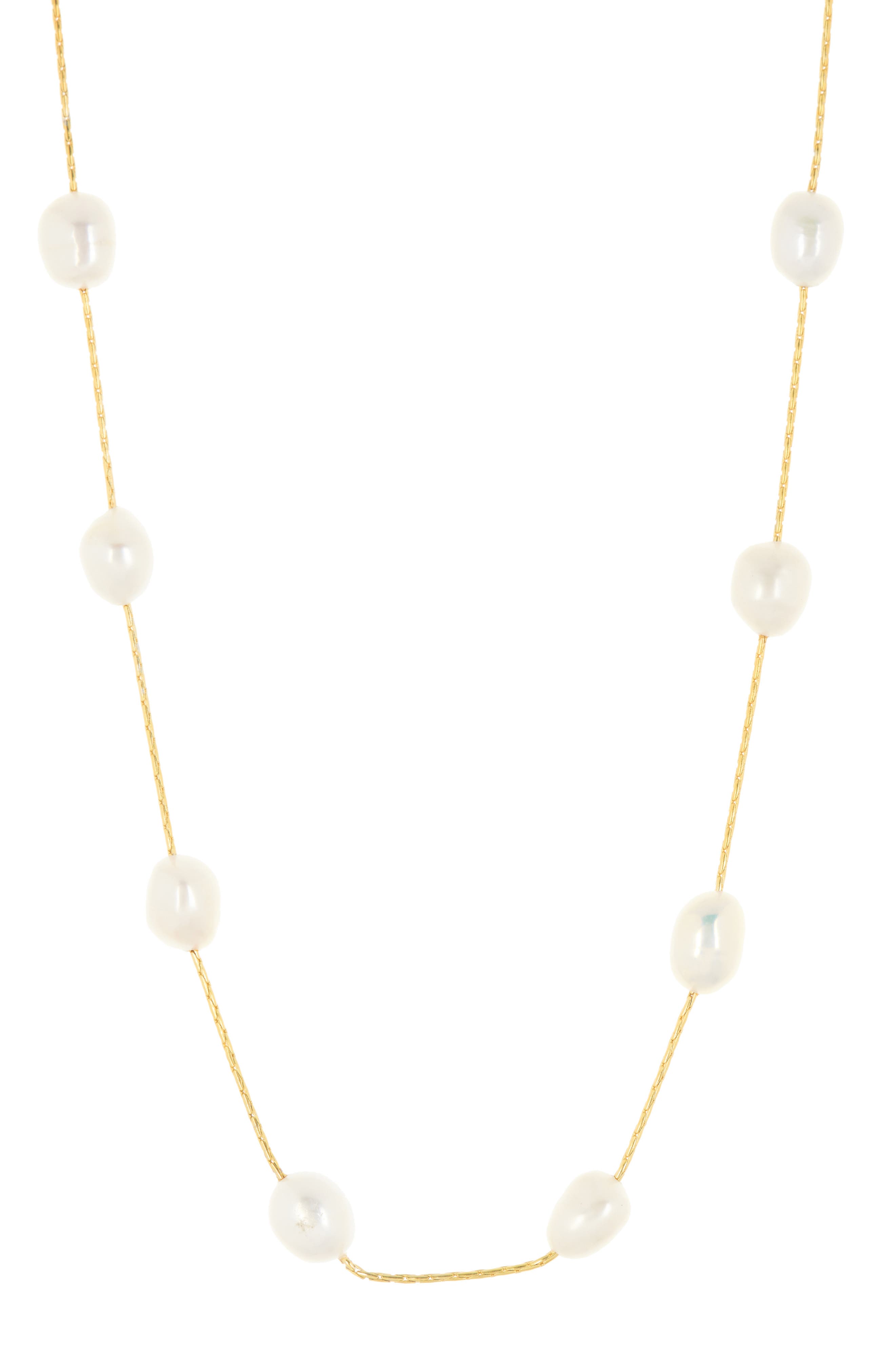 SAVVY CIE JEWELS Freshwater Pearl Chain Necklace