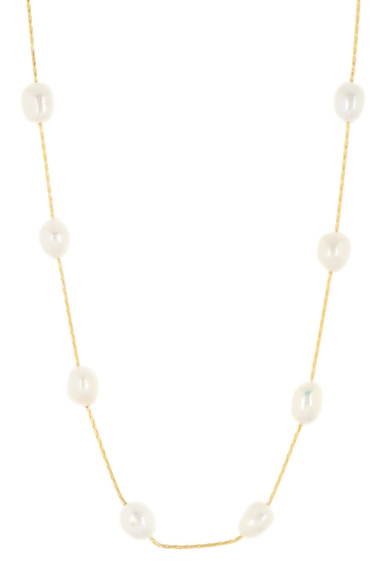 Freshwater Pearl Chain Necklace, Main, color, GOLD