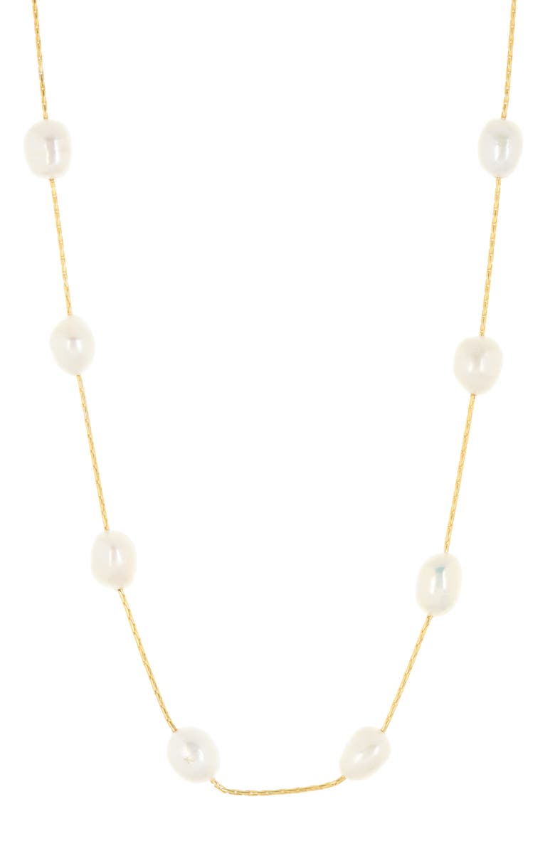 SAVVY CIE JEWELS Freshwater Pearl Chain Necklace, Main, color, 