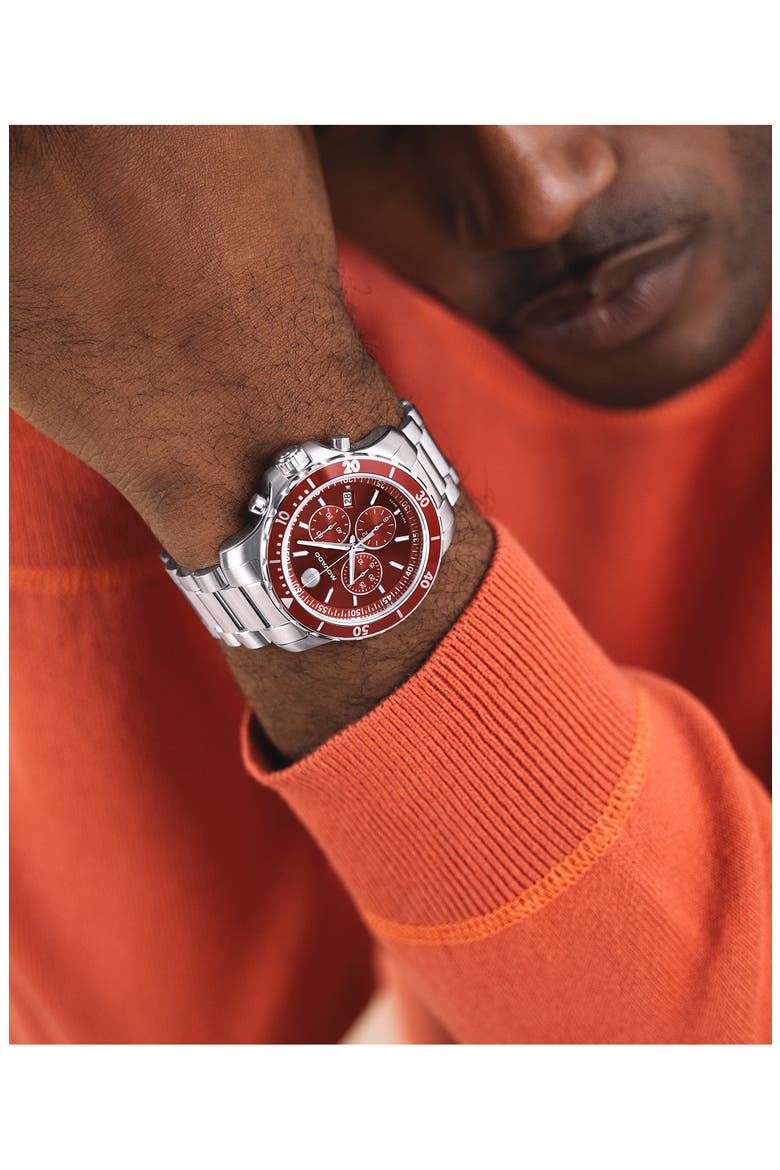 Series 800 Chronograph Bracelet Watch, 42mm, Alternate, color, RED