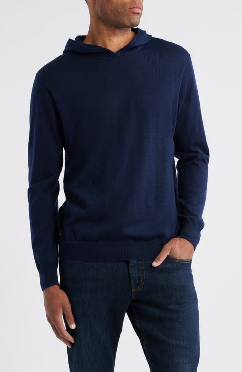 Autumn Crest Merino Wool Blend Hooded Sweater