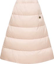 Moncler Reversible Quilted Nylon & Wool Twill Midi Skirt