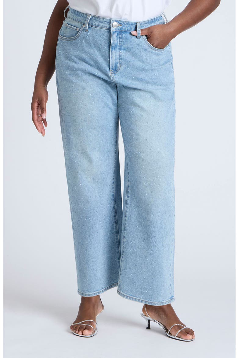 The Sparkle Naomi Straight Leg Jean, Main, color, VINTAGE BLUE