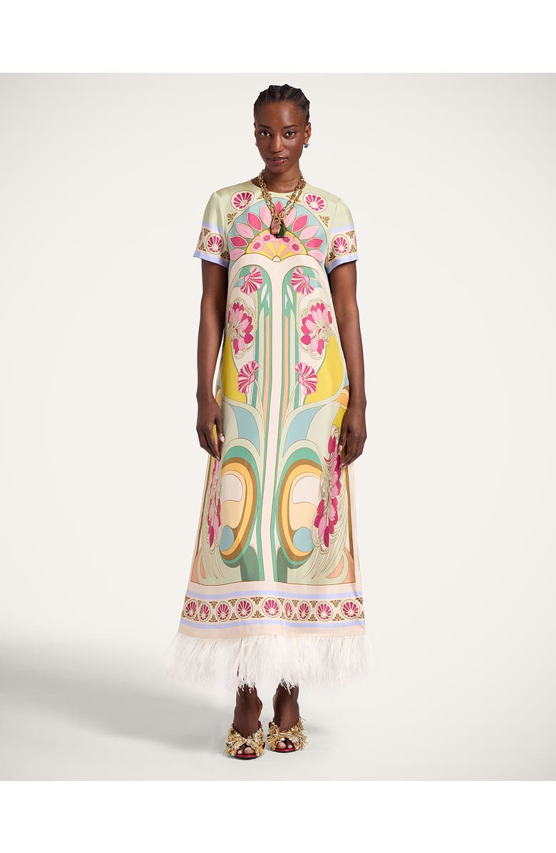 La DoubleJ Swing Dress, Alternate, color, Tulip Placée Green