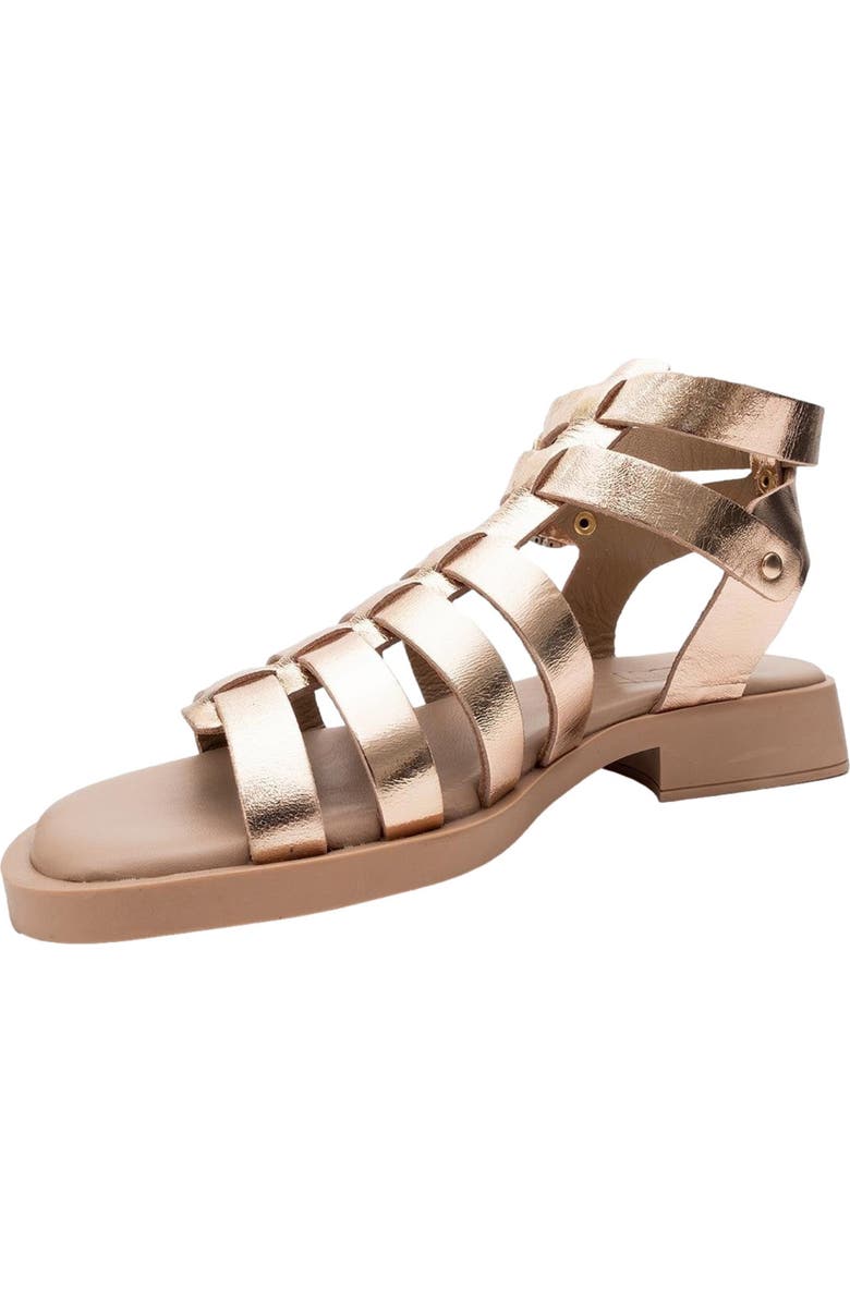 Forever & Always Shoes Frade Leather Sandal, Alternate, color, Rose Gold Leather