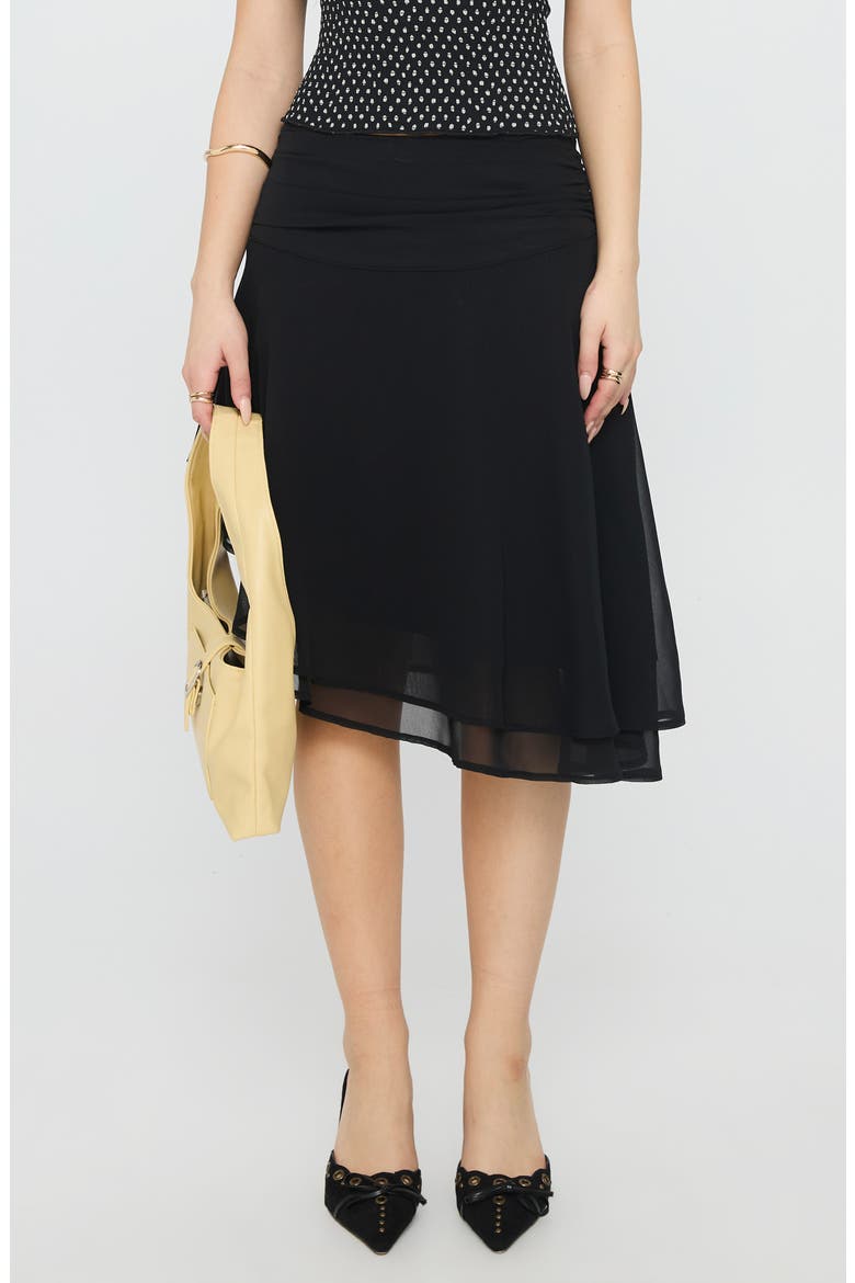 Evanescence Asymmetric Skirt, Main, color, BLACK