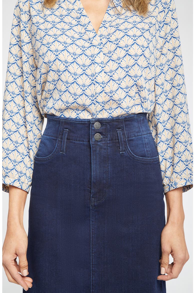 Hollywood Denim Skirt, Alternate, color, HIGHWAY