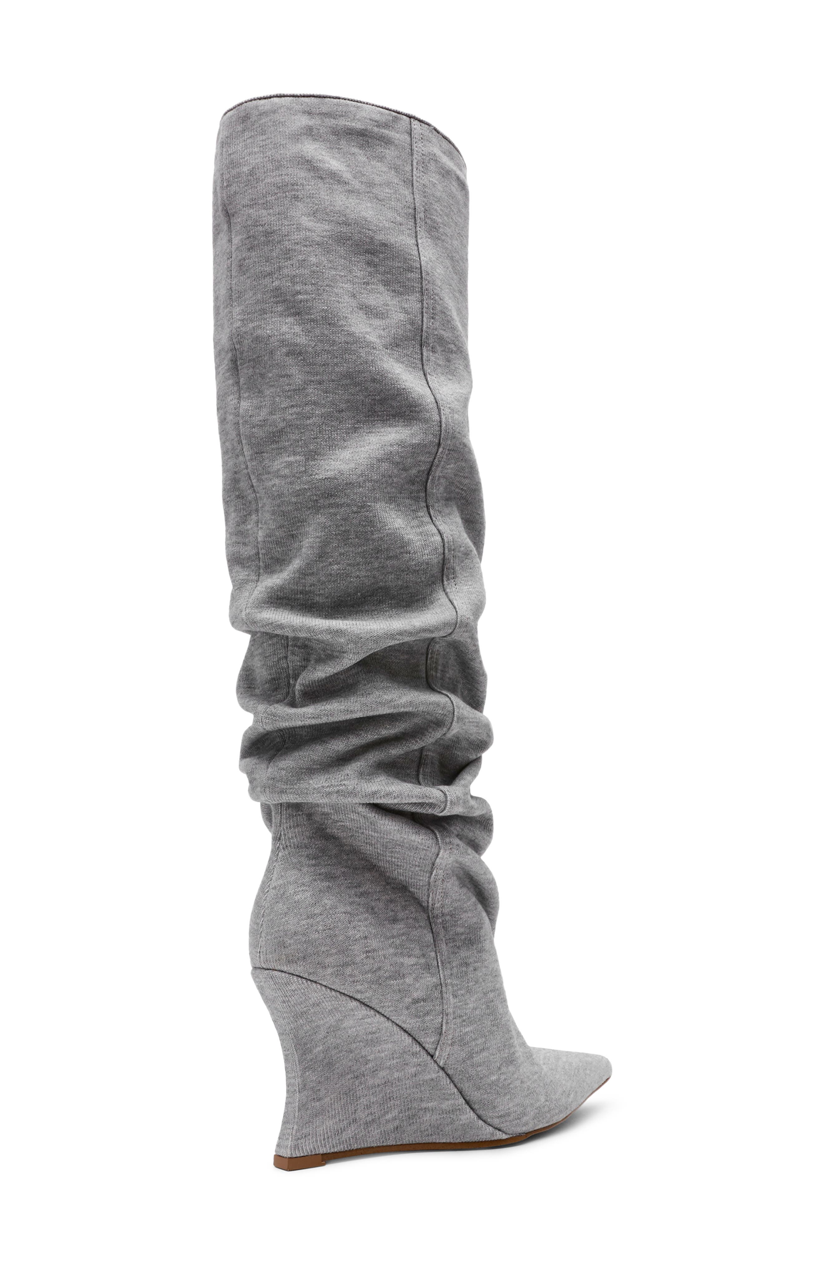 Steve Madden Distortion Knee High Boot, Alternate, color, Grey