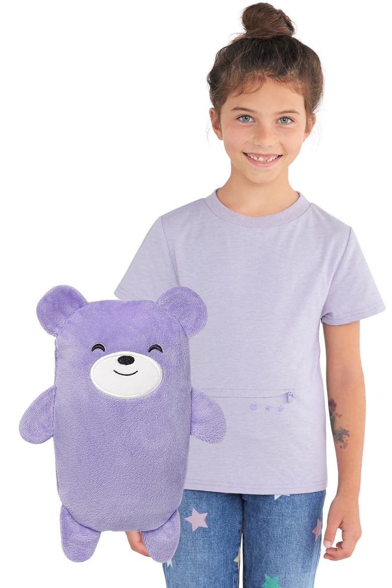 Bori the Bear 2-in-1 Stuffed Animal T-Shirt, Alternate, color, LILAC MARL