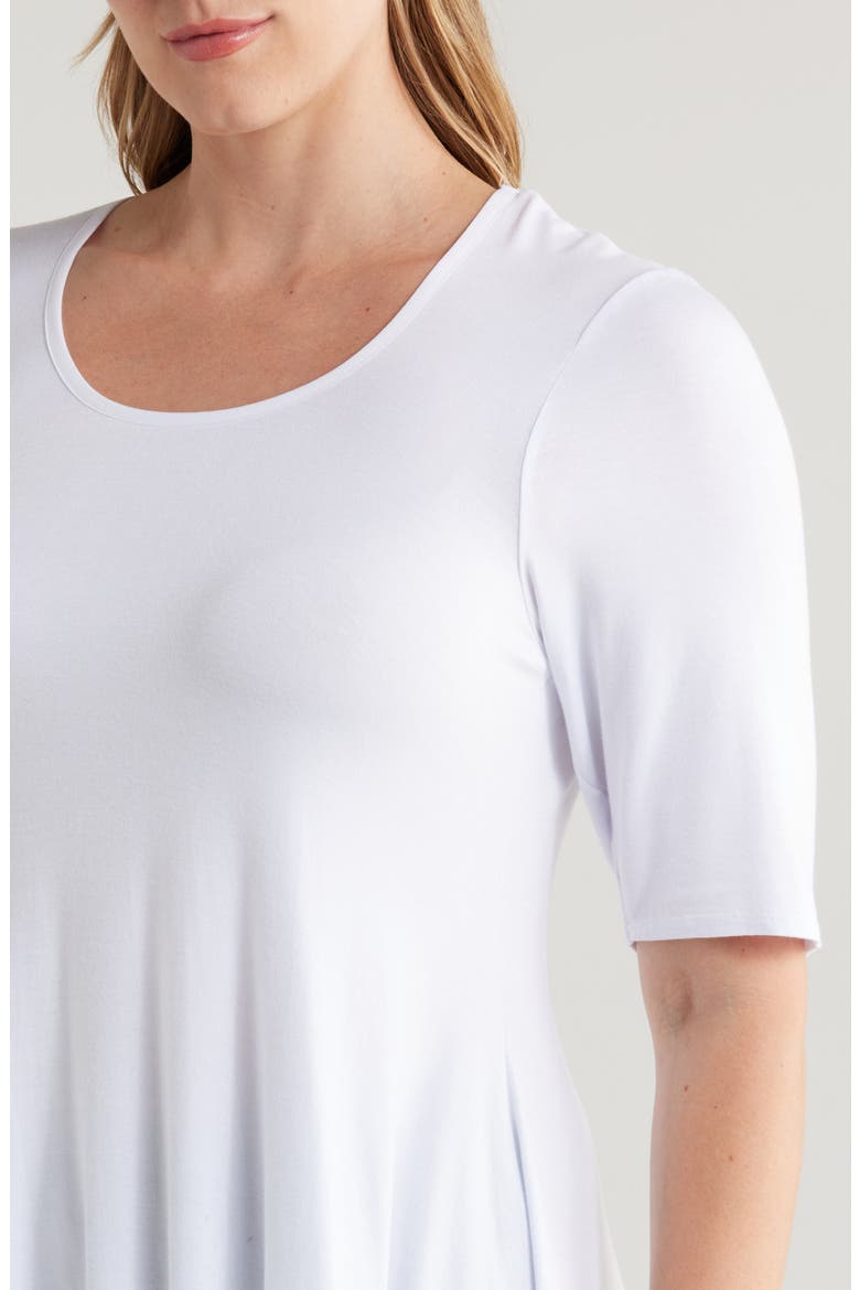 Swing Asymmetric Hem Tunic Top, Alternate, color, WHITE