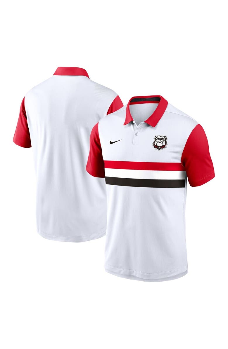 Nike Men's Nike White/Red Georgia Bulldogs Athletic Prep Alt Logo Vapor Performance Polo, Main, color, White