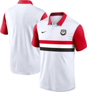 Nike Men's Nike White/Red Georgia Bulldogs Athletic Prep Alt Logo Vapor Performance Polo