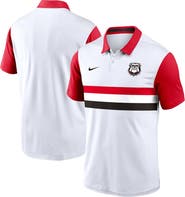 Nike Men's Nike White/Red Georgia Bulldogs Athletic Prep Alt Logo Vapor Performance Polo